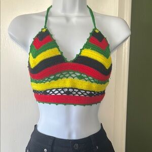 Jamaican Crochet Halter Top